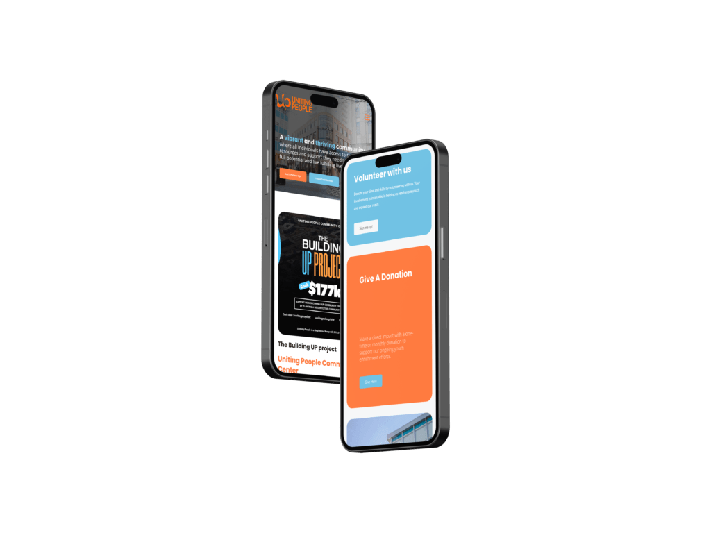 Our work Uniting People Nonprofit Mobile Responsive Design